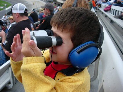 <i>Erik, making good use of his binoculars.</i>