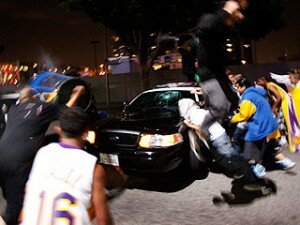 Vandalizing Police Car